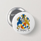 Stewart Family Crest Ronde Button 5,7 Cm (Voorkant /achterkant)