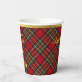 Stewart gepersonaliseerde Tartan kerst Papieren Bekers (Links)
