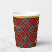 Stewart gepersonaliseerde Tartan kerst Papieren Bekers (Rechts)