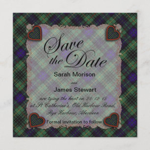 Stewart Hunting Scottish clan tartan - Pset Save The Date