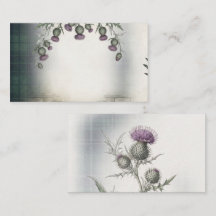 Stewart Hunting Tartan Thistle Plaatskaart