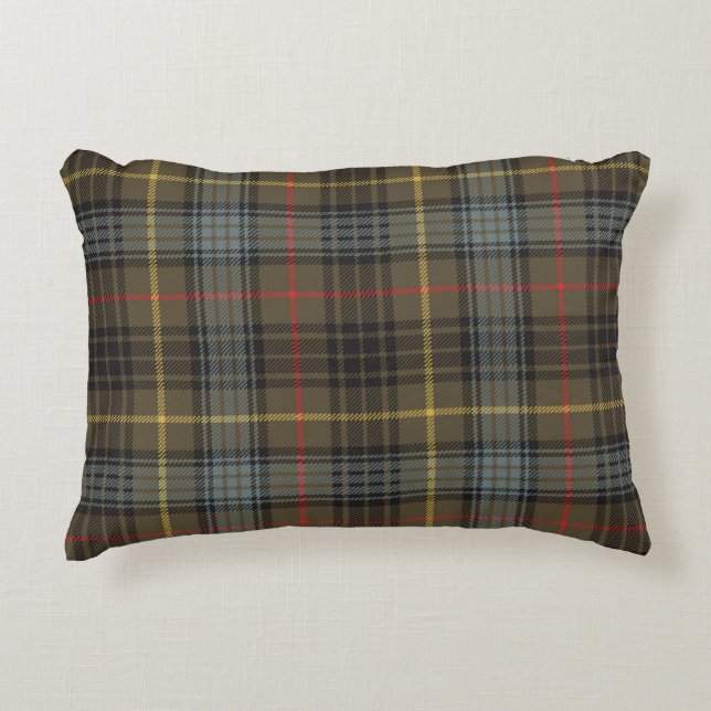 Stewart Hunting Weathered Tartan Pset Pattern Accent Kussen (Voorkant)