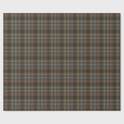 Stewart Hunting Weathered Tartan Pset Pattern Cadeaupapier (Vlak)