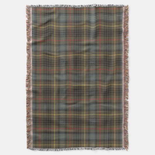 Stewart Hunting Weathered Tartan Pset Pattern Deken (Voorkant Verticaal)