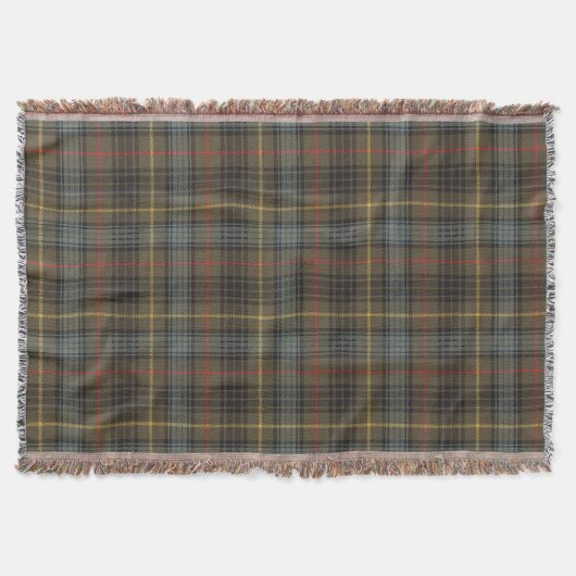 Stewart Hunting Weathered Tartan Pset Pattern Deken (Voorkant)
