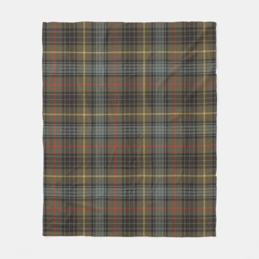 Stewart Hunting Weathered Tartan Pset Pattern Fleece Deken (Voorkant)