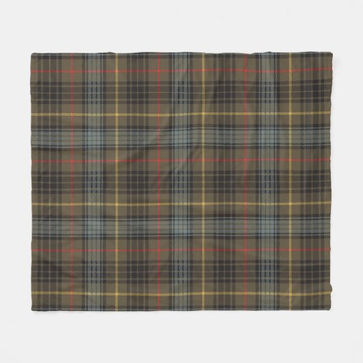 Stewart Hunting Weathered Tartan Pset Pattern Fleece Deken (Voorkant (Horizontaal))