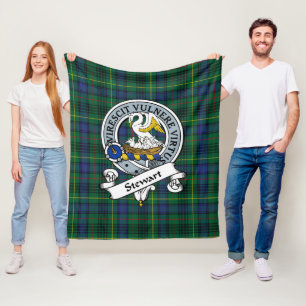 Stewart Jacht Modern Clan Badge Tartan Schotlandse Fleece Deken