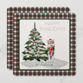 Stewart Jurk Modern Tartan Happy Pawholidays Hond