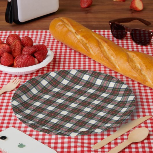 Stewart Jurk Schotse Clan Tartan Papieren Bordje (Picknick)