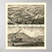 Stewart, OH Panoramic Map - 1873 Poster (Voorkant)
