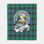 Stewart Old Ancient Clan Badge Tartan Pset Fleece Deken (Voorkant)