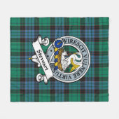 Stewart Old Ancient Clan Badge Tartan Pset Fleece Deken (Voorkant (Horizontaal))