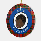 Stewart Pset Black Baby's eerste Kerstmis Keramisch Ornament (Links)