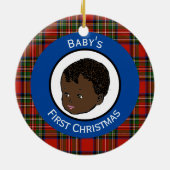 Stewart Pset Black Baby's eerste Kerstmis Keramisch Ornament (Achterkant)