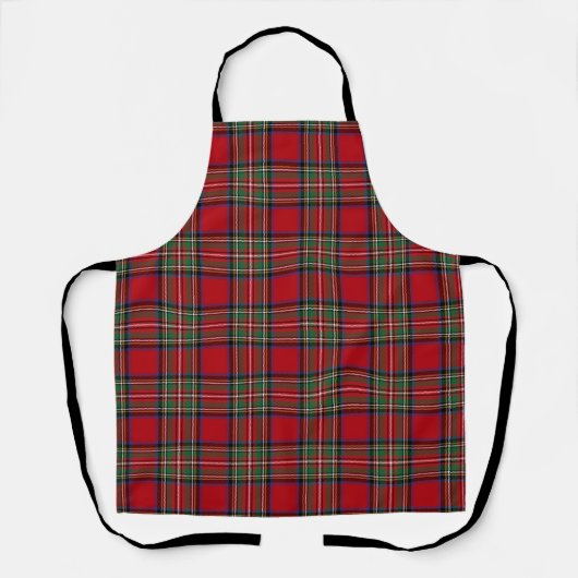 Stewart Pset Black Red Tartan Schort (Voorkant)