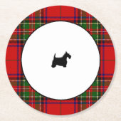 Stewart Pset Black Scottie Ronde Kartonnen Onderzetter (Voorkant)