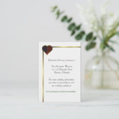Stewart Red Pset Heart Wedding Enclosure Informatiekaartje (Staand voorkant)