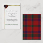 Stewart Red Pset Heart Wedding Enclosure Informatiekaartje (Voorkant / Achterkant)