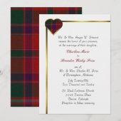 Stewart Red Pset Heart Wedding Kaart (Voorkant / Achterkant)
