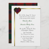 Stewart Red Pset Heart Wedding Kaart (Voorkant / Achterkant)