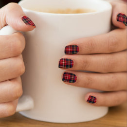 Stewart Red Tartan Patroon Minx Nail Art
