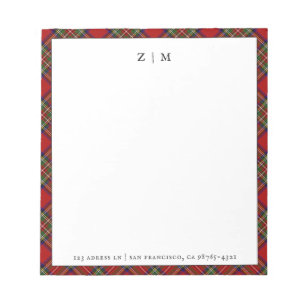 Stewart Royal Clan Tartan Pattern Notitieblok