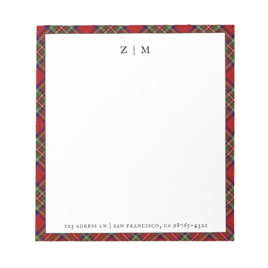 Stewart Royal Clan Tartan Pattern Notitieblok (Voorkant)