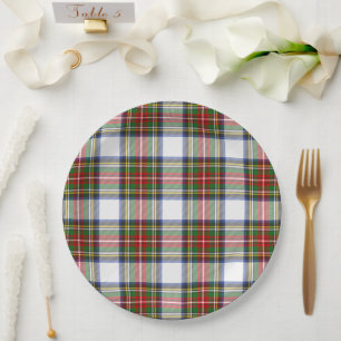 Stewart Royal Dress Plaid Schotse Patroon Papieren Bordje