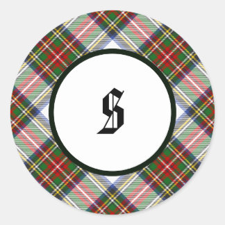 Stewart Royal Dress Tartan Clan Schotse Plaid Ronde Sticker