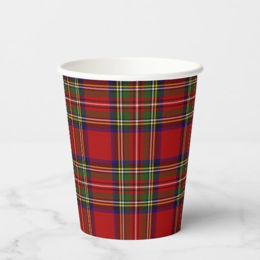 Stewart Royal Scottish Clan Tartan Paper Cups Papieren Bekers (Achterkant)