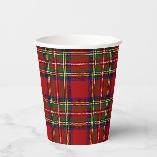 Stewart Royal Scottish Clan Tartan Paper Cups Papieren Bekers (Voorkant)