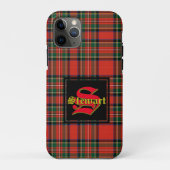 Stewart Royal Tartan Plaid Personaliseer Monogram Case-Mate iPhone Case (Achterkant)