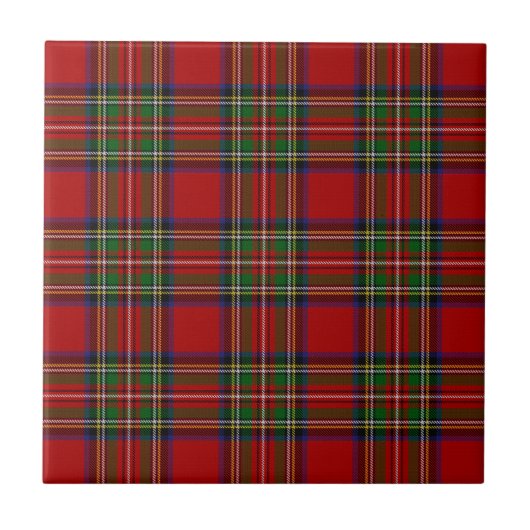 Stewart Royal Tartan Tegeltje (Voorkant)