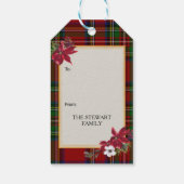 Stewart Schotse Clan Tartan & Wapen Cadeaulabel (Achterkant)