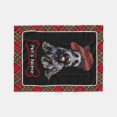 Stewart Scottie Dog Tartan Gepersonaliseerde hond Fleece Deken (Voorkant (Horizontaal))