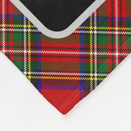 Stewart Scottie Dog Tartan Gepersonaliseerde hond Fleece Deken (Hoek)