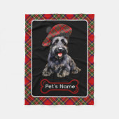 Stewart Scottie Dog Tartan Gepersonaliseerde hond Fleece Deken (Voorkant)