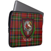 Stewart Scottish Clan Tartan and Crest Laptop Sleeve (Voorkant Rechts)