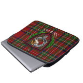 Stewart Scottish Clan Tartan and Crest Laptop Sleeve (Voorkant onderkant)