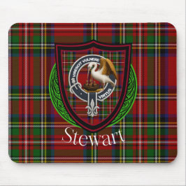 Stewart Scottish Clan Tartan and Crest Muismat