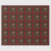 Stewart Scottish Clan Tartan & Crest Cadeaupapier (Vlak)