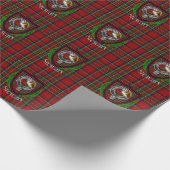 Stewart Scottish Clan Tartan & Crest Cadeaupapier (Hoek)