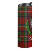 Stewart Scottish Clan Tartan & Crest Thermosbeker (Gedraaid links)
