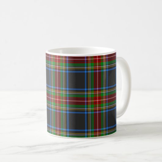 Stewart Stuart Black Clan Tartan Koffiemok (Voorkant rechts)