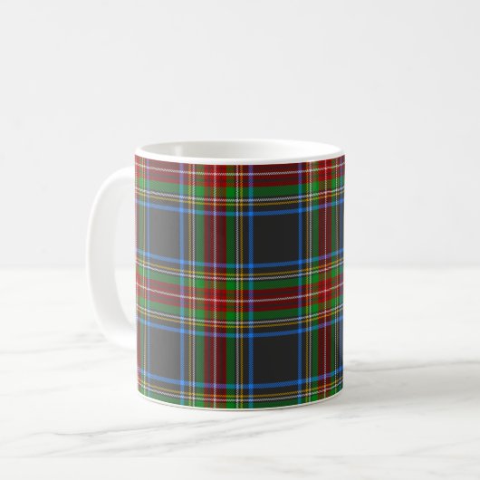 Stewart Stuart Black Clan Tartan Koffiemok (Voorkant links)