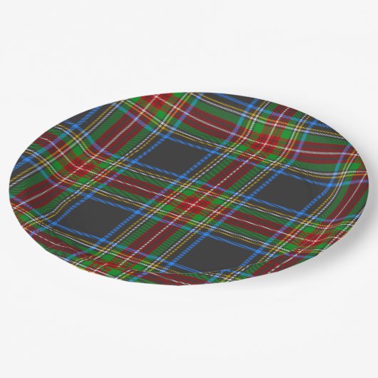 Stewart Stuart Black Clan Tartan Papieren Bordje (Gekanteld)