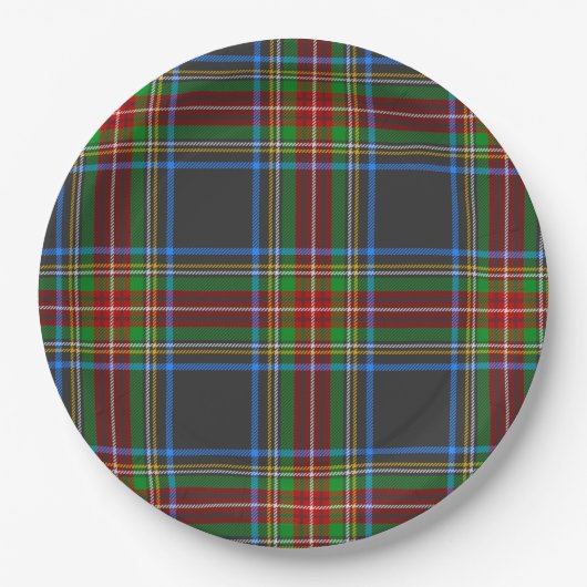 Stewart Stuart Black Clan Tartan Papieren Bordje (Voorkant)
