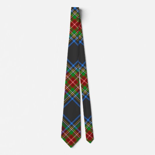 Stewart Stuart Black Clan Tartan Stropdas (Voorkant)