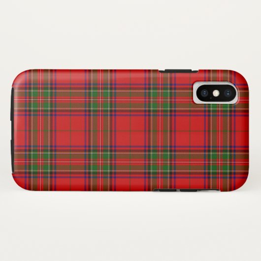 Stewart/Stuart tartan roodgroene pleister Case-Mate iPhone Case (Achterkant (horizontaal))
